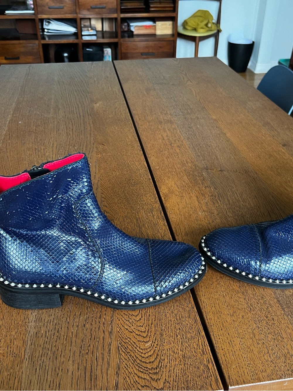 Cobalt blue leather textured boots by Zadig & Voltaire Sz 39 - Picture 8 of 17